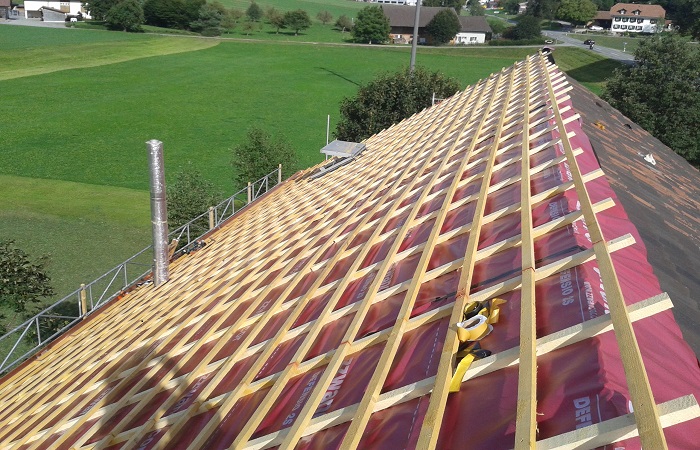 Dachfläche bereit zur Ziegeldeckung 3Dachflache bereit zur Ziegeldeckung
