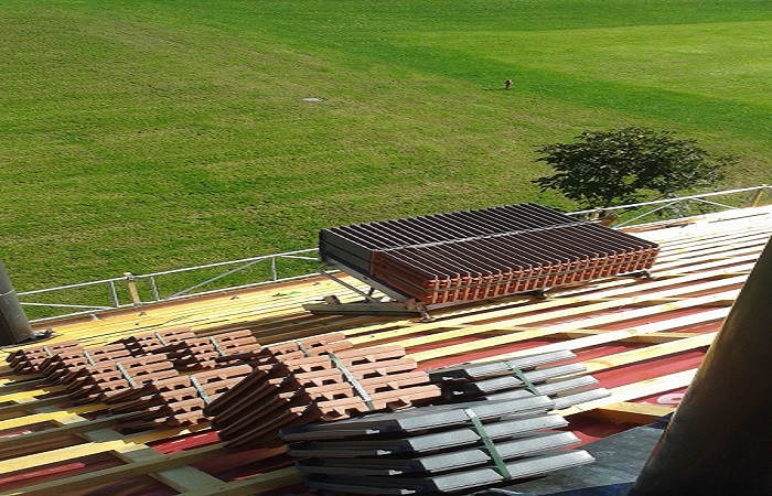 Vorbereitung zum Ziegeldecken 3Vorbereitung zum Ziegeldecken